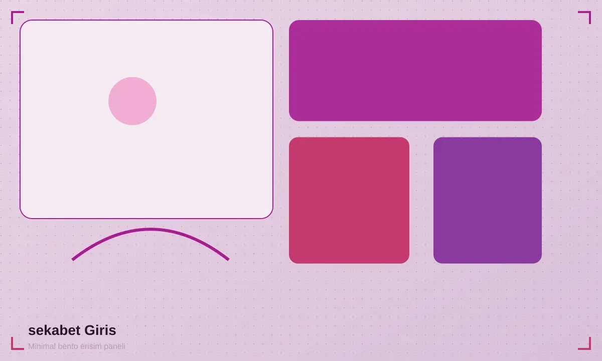 sekabet güncel giriş için magenta bento panel görseli